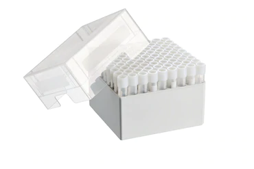 艾本德儲存盒 9 × 9, 可放置 81  個螺旋蓋（凍存）管， 4  –  5  mL，2  件，高 102  mm，4  英寸，聚丙烯材料，可耐受最低 -86  °C，可高溫高壓滅菌，帶蓋子并具有