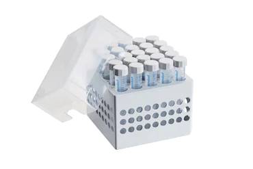 艾本德儲存盒 5 × 5, 可放置 25  個試管，15  mL，2  件，高 127  mm，5  英寸，聚丙烯材料，可耐受最低 -86  °C，可高溫高壓滅菌，帶蓋子并具有數(shù)字字母標識