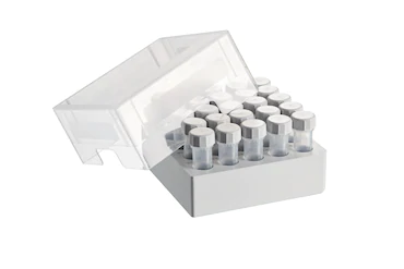 艾本德儲存盒 5 × 5, 可放置 25  個螺旋蓋管，5  mL，2  件，高 76  mm，3  英寸，聚丙烯材料，可耐受最低 -86  °C，可高溫高壓滅菌，帶蓋子并具有數(shù)字字母標識